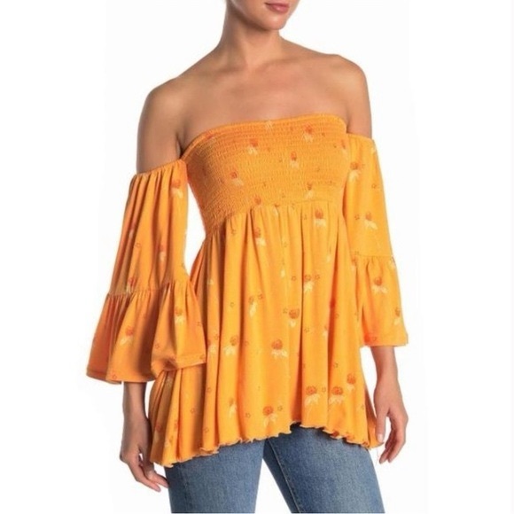 Free People Tops - Free People Lana Tunic Golden Poppy Combo